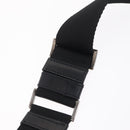 PRADA Hand Bag Nylon 2way Black Silver Auth 207729A-12
