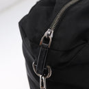 PRADA Hand Bag Nylon 2way Black Silver Auth 207729A-18