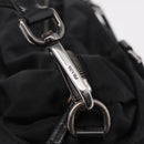 PRADA Hand Bag Nylon 2way Black Silver Auth 207729A-19