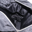 PRADA Hand Bag Nylon 2way Black Silver Auth 207729A-24