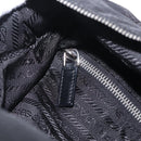 PRADA Hand Bag Nylon 2way Black Silver Auth 207729A-25