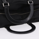 PRADA Hand Bag Nylon 2way Black Silver Auth 207729A-7