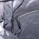 GUCCI Shoulder Bag Canvas Black Silver 001 3766 Auth 207730A-21