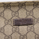 GUCCI GG Supreme Shoulder Bag PVC Beige Gold Tone 201446 Auth 207731A-18
