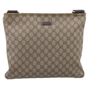 GUCCI GG Supreme Shoulder Bag PVC Beige Gold Tone 201446 Auth 207731A-13