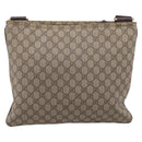 GUCCI GG Supreme Shoulder Bag PVC Beige Gold Tone 201446 Auth 207731A-2