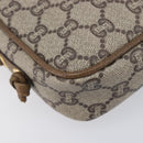 GUCCI PLUS Shoulder Bag PVC Beige Gold Tone Auth 207733-12