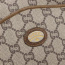 GUCCI PLUS Shoulder Bag PVC Beige Gold Tone Auth 207733-17