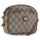 GUCCI PLUS Shoulder Bag PVC Beige Gold Tone Auth 207733-1