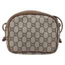 GUCCI PLUS Shoulder Bag PVC Beige Gold Tone Auth 207733-3