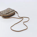 GUCCI PLUS Shoulder Bag PVC Beige Gold Tone Auth 207733-7