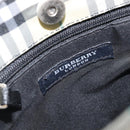 BURBERRY Nova Check Hand Bag Nylon Beige Silver Auth 207736A-17