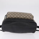 GUCCI GG Supreme Backpack PVC Beige Silver 406370 Auth 207738-14