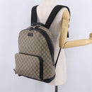 GUCCI GG Supreme Backpack PVC Beige Silver 406370 Auth 207738-29
