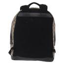 GUCCI GG Supreme Backpack PVC Beige Silver 406370 Auth 207738-3