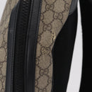 GUCCI GG Supreme Backpack PVC Beige Silver 406370 Auth 207738-5