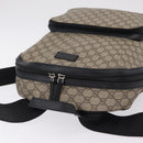 GUCCI GG Supreme Backpack PVC Beige Silver 406370 Auth 207738-8