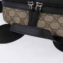 GUCCI GG Supreme Backpack PVC Beige Silver 406370 Auth 207738-9
