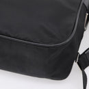 PRADA Shoulder Bag Nylon Black Silver Auth 207742A-15