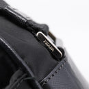 PRADA Shoulder Bag Nylon Black Silver Auth 207742A-10