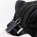 PRADA Shoulder Bag Nylon Black Silver Auth 207742A-18