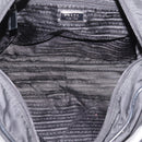 PRADA Shoulder Bag Nylon Black Silver Auth 207742A-11