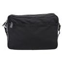 PRADA Shoulder Bag Nylon Black Silver Auth 207742A-13