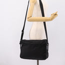 PRADA Shoulder Bag Nylon Black Silver Auth 207742A-25