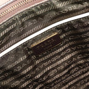 PRADA Hand Bag Patent Beige Gold Tone Auth 207746A-21