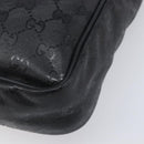 GUCCI GG Implementation Shoulder Bag PVC Black Silver 201448 Auth 207747-16
