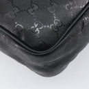 GUCCI GG Implementation Shoulder Bag PVC Black Silver 201448 Auth 207747-15