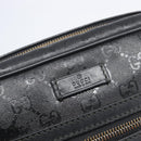 GUCCI GG Implementation Shoulder Bag PVC Black Silver 201448 Auth 207747-20
