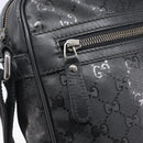 GUCCI GG Implementation Shoulder Bag PVC Black Silver 201448 Auth 207747-21
