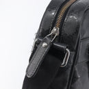 GUCCI GG Implementation Shoulder Bag PVC Black Silver 201448 Auth 207747-19