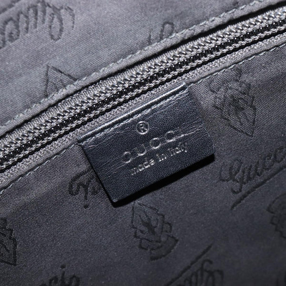 GUCCI GG Implementation Shoulder Bag PVC Black Silver 201448 Auth 207747