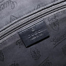 GUCCI GG Implementation Shoulder Bag PVC Black Silver 201448 Auth 207747-23