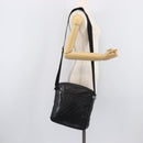 GUCCI GG Implementation Shoulder Bag PVC Black Silver 201448 Auth 207747-29
