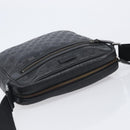 GUCCI GG Implementation Shoulder Bag PVC Black Silver 201448 Auth 207747-6