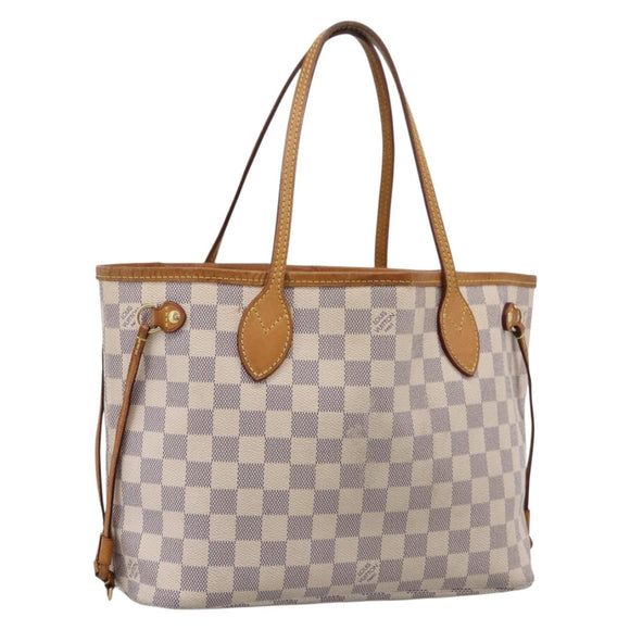 LOUIS VUITTON Damier Azur Neverfull PM Tote Bag N41362 LV Auth 207748A