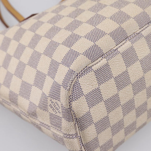 LOUIS VUITTON Damier Azur Neverfull PM Tote Bag N41362 LV Auth 207748A