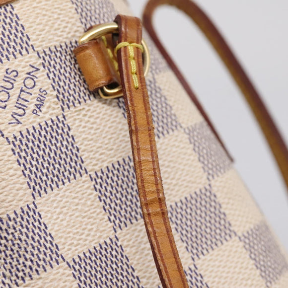 LOUIS VUITTON Damier Azur Neverfull PM Tote Bag N41362 LV Auth 207748A