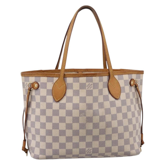 LOUIS VUITTON Damier Azur Neverfull PM Tote Bag N41362 LV Auth 207748A