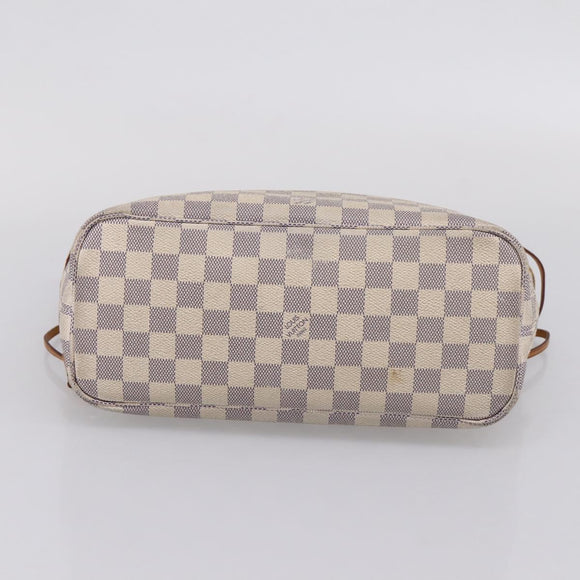 LOUIS VUITTON Damier Azur Neverfull PM Tote Bag N41362 LV Auth 207748A