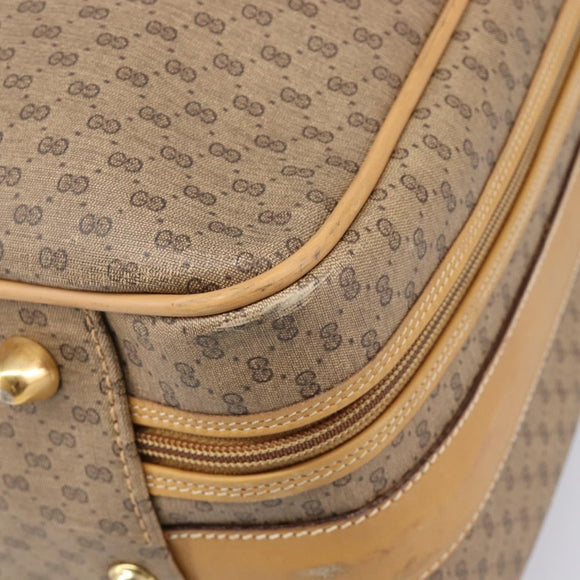 GUCCI Micro GG Trunk PVC Beige Gold Tone 010 3904908 60 Auth 207749A