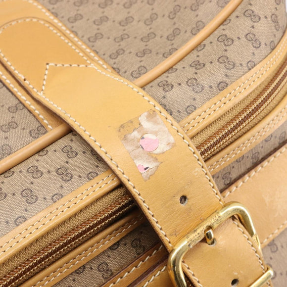 GUCCI Micro GG Trunk PVC Beige Gold Tone 010 3904908 60 Auth 207749A