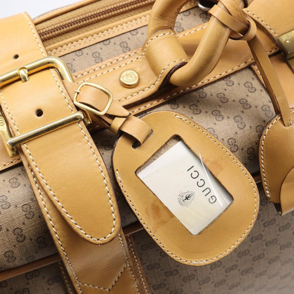 GUCCI Micro GG Trunk PVC Beige Gold Tone 010 3904908 60 Auth 207749A