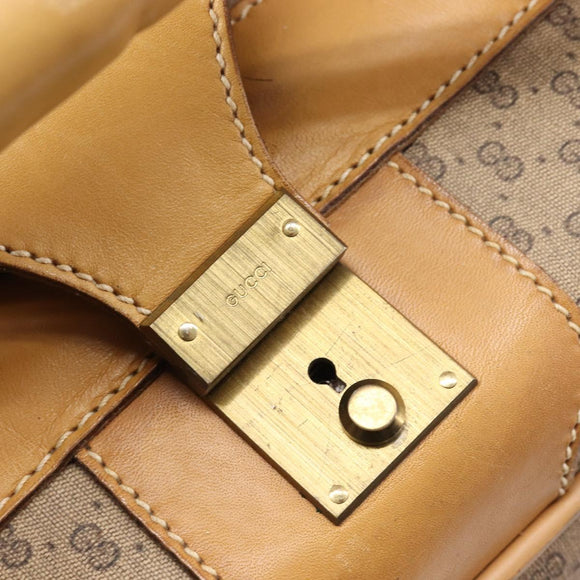 GUCCI Micro GG Trunk PVC Beige Gold Tone 010 3904908 60 Auth 207749A