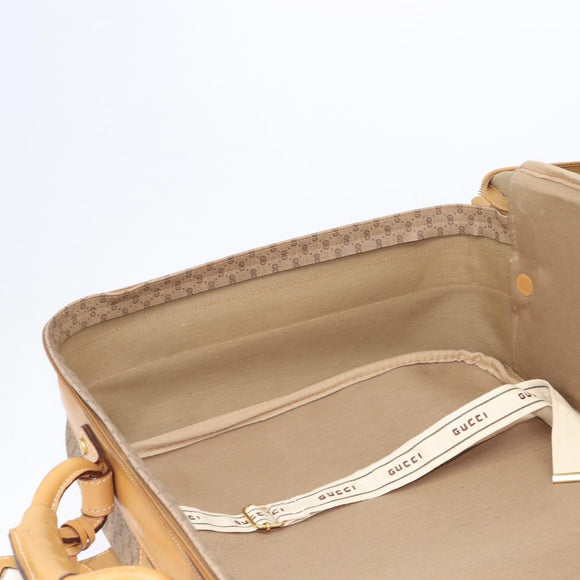 GUCCI Micro GG Trunk PVC Beige Gold Tone 010 3904908 60 Auth 207749A