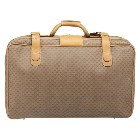 GUCCI Micro GG Trunk PVC Beige Gold Tone 010 3904908 60 Auth 207749A