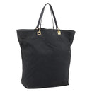 GUCCI GG Canvas Hand Bag Black Gold Tone 002 1097 Auth 207751-1
